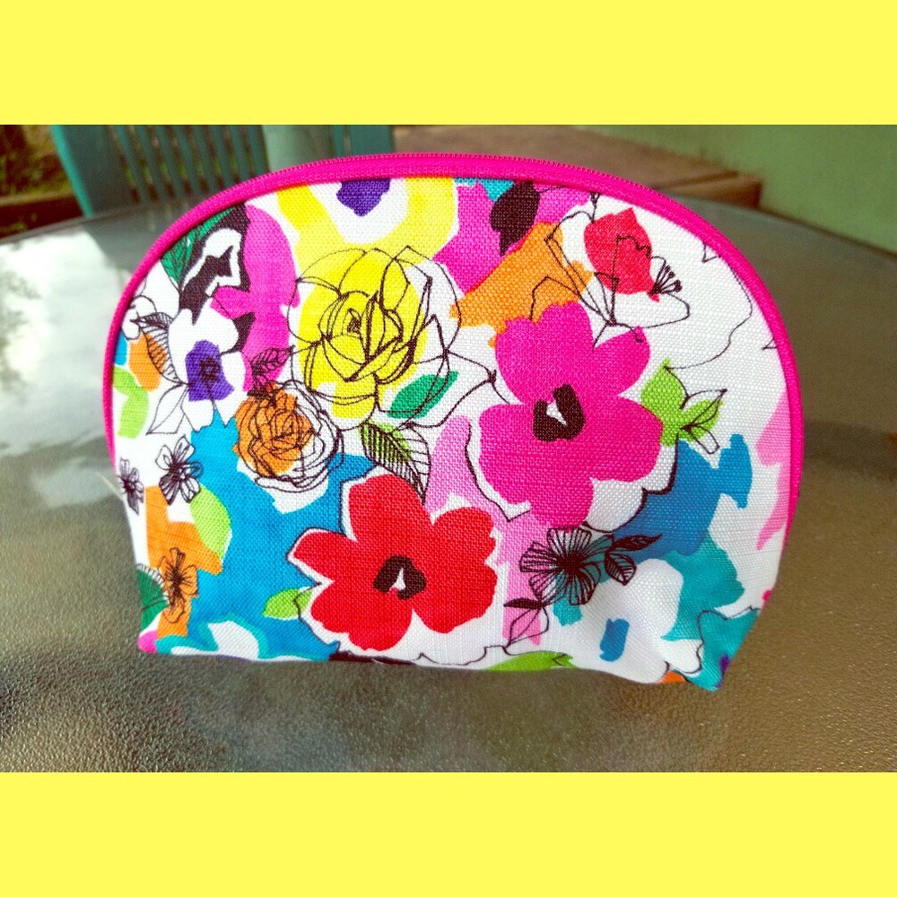 CLINIQUE Retro Flower-Power Cosmetic Makeup Bag